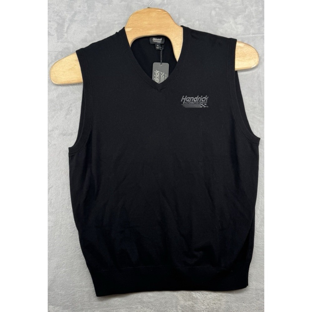 Oobe Polo Hendrick Collection Automotive‎ Group Black Sweater Vest Men's XL NWT